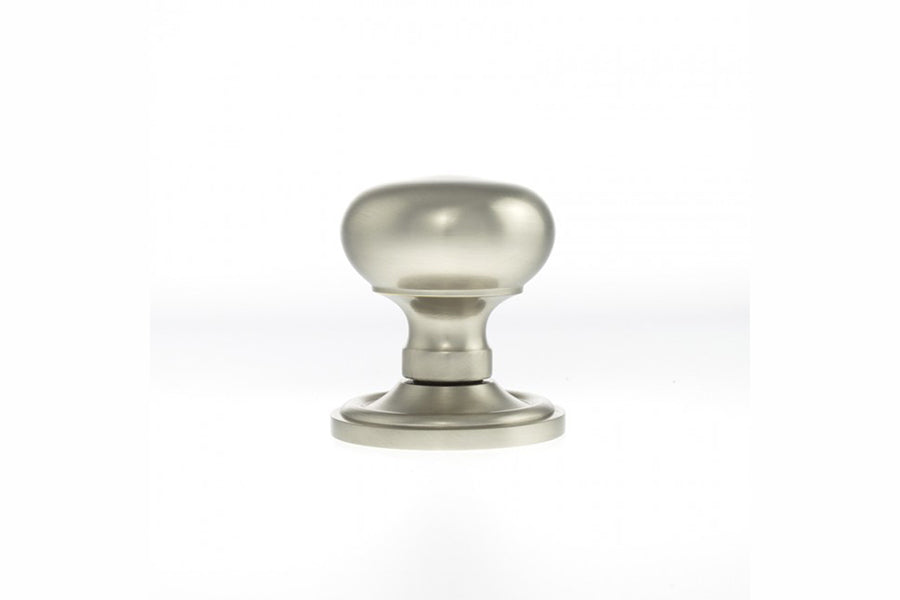 Old English Harrogate Solid Brass Mushroom Mortice Knob on Concealed Fix Rose