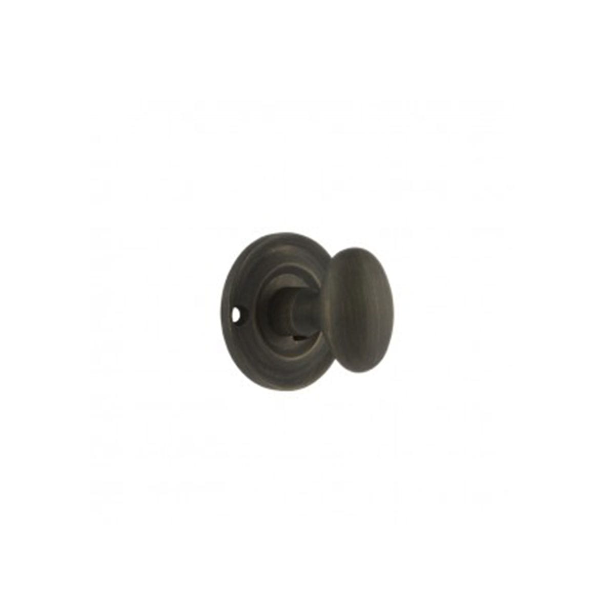 Old English Solid Brass Oval WC Turn and Release - Urban Bronze