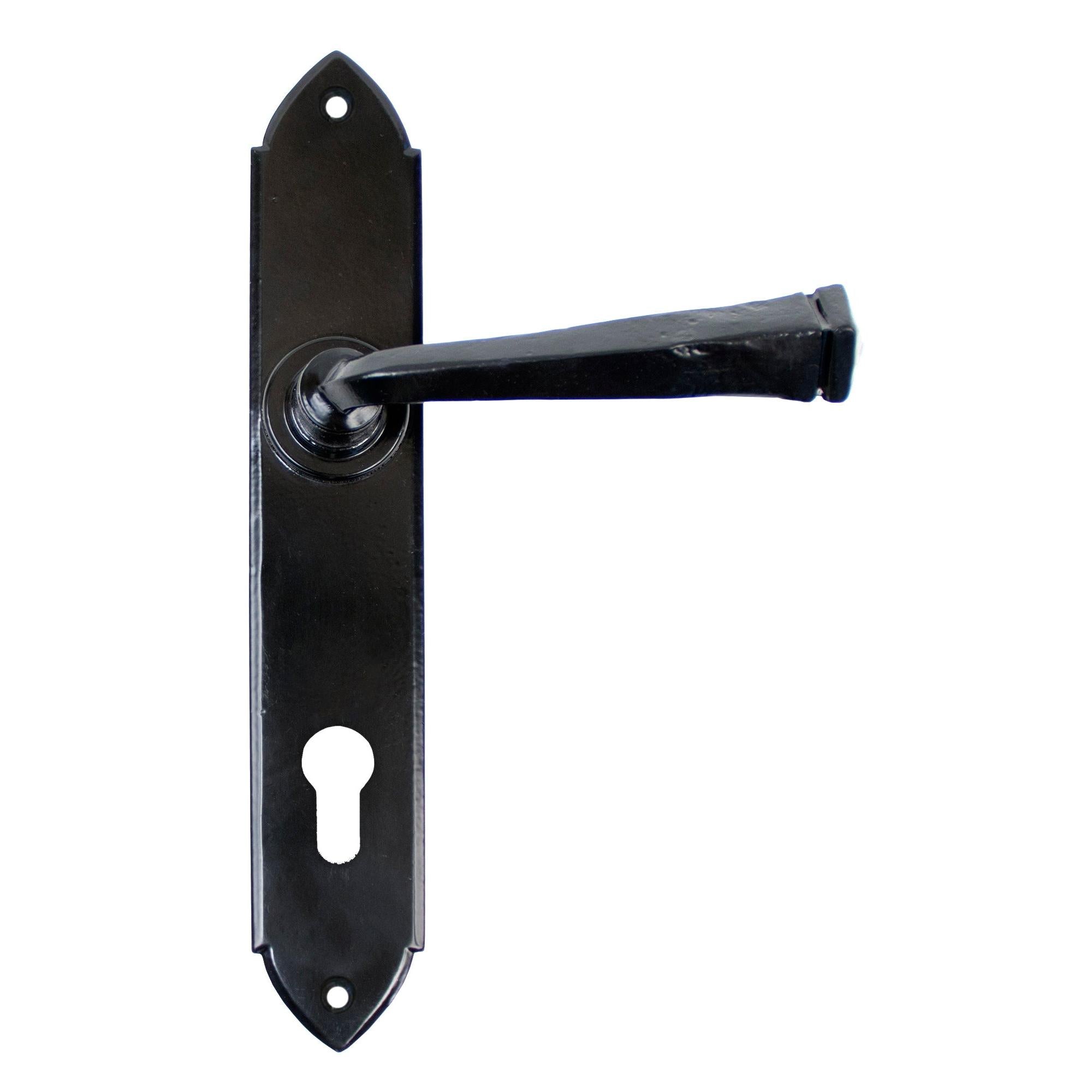 From The Anvil's Black Gothic Lever Espag. Lock Set