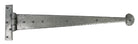 From The Anvil's Pewter Patina Penny End T Hinge (pair)