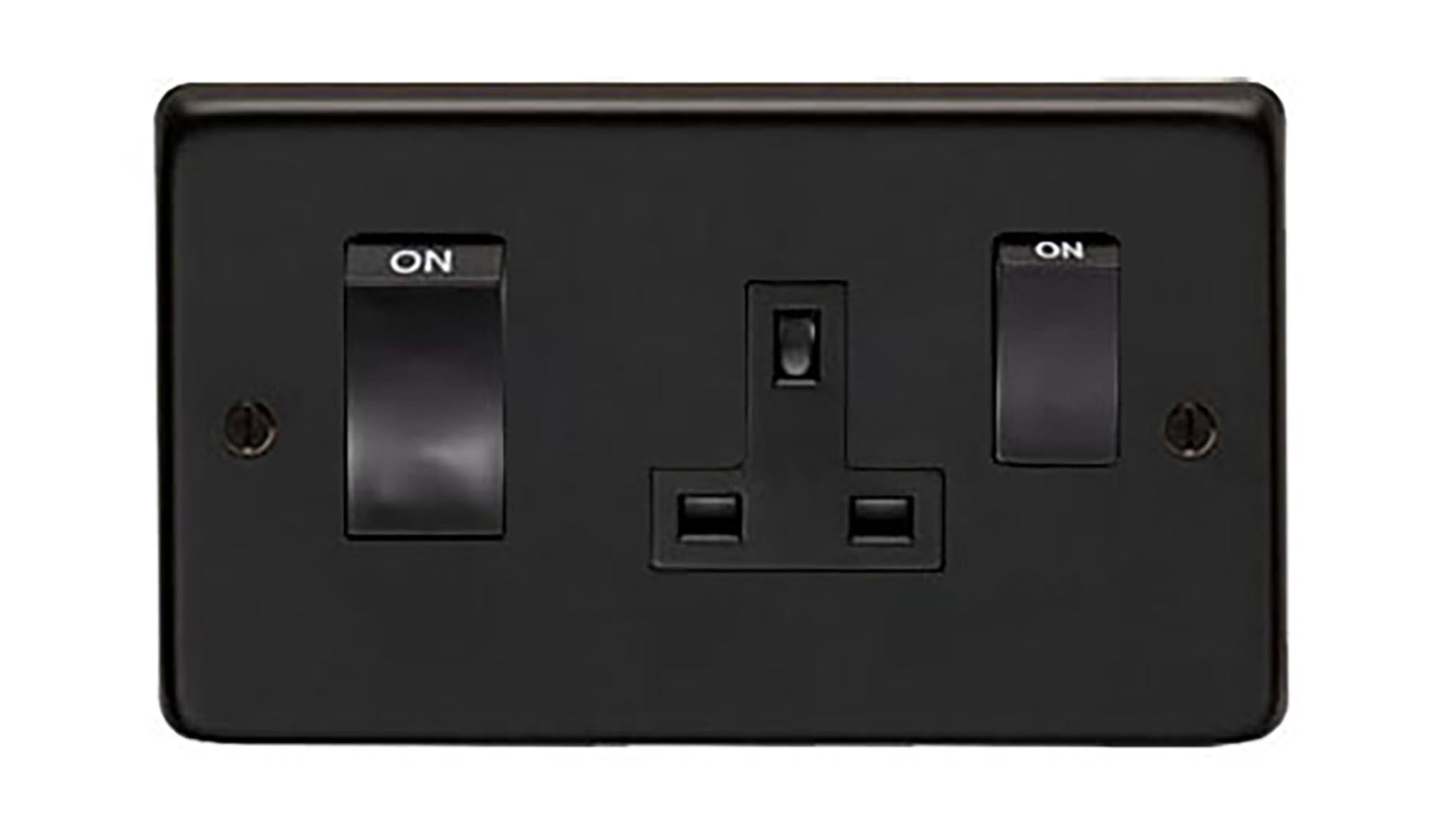 From The Anvil's Matt Black 45 Amp Switch & Socket