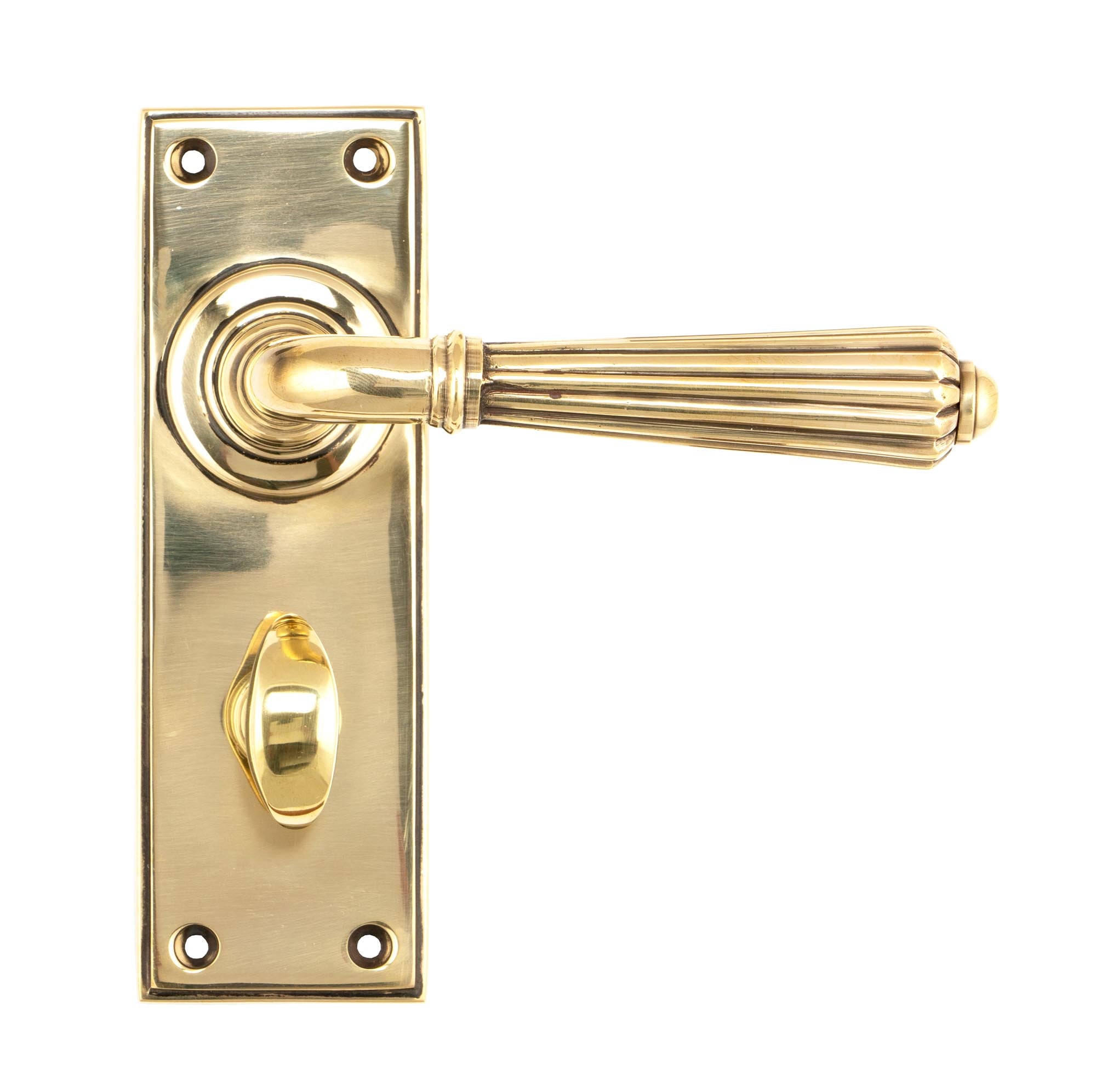 From The Anvil's Aged Brass Hinton Lever Bathroom Set