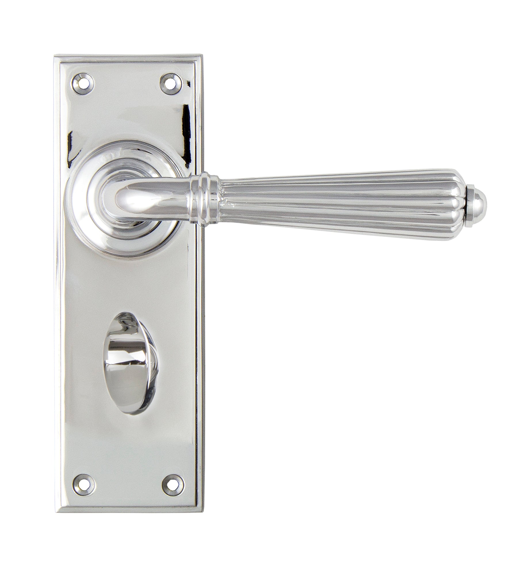 From The Anvil's Polished Chrome Hinton Lever Bathroom Set
