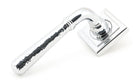 From The Anvil's Polished Chrome Hammered Newbury Lever on Rose Set (Sprung)