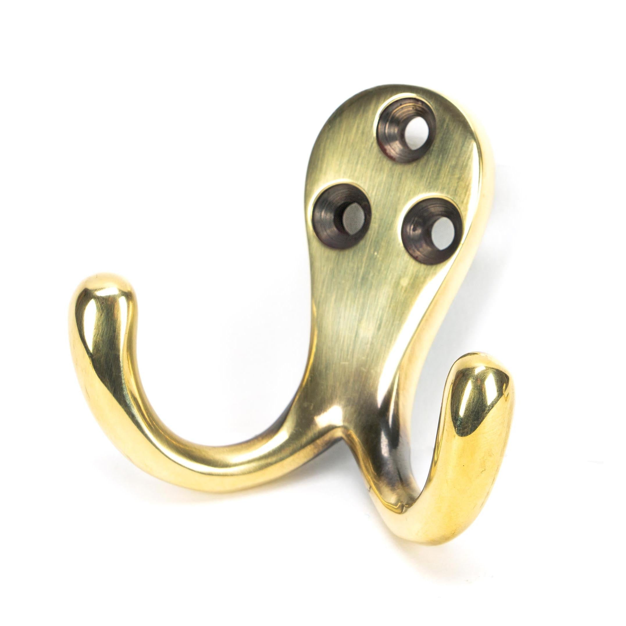 From The Anvil's Aged Brass Celtic Double Robe Hook