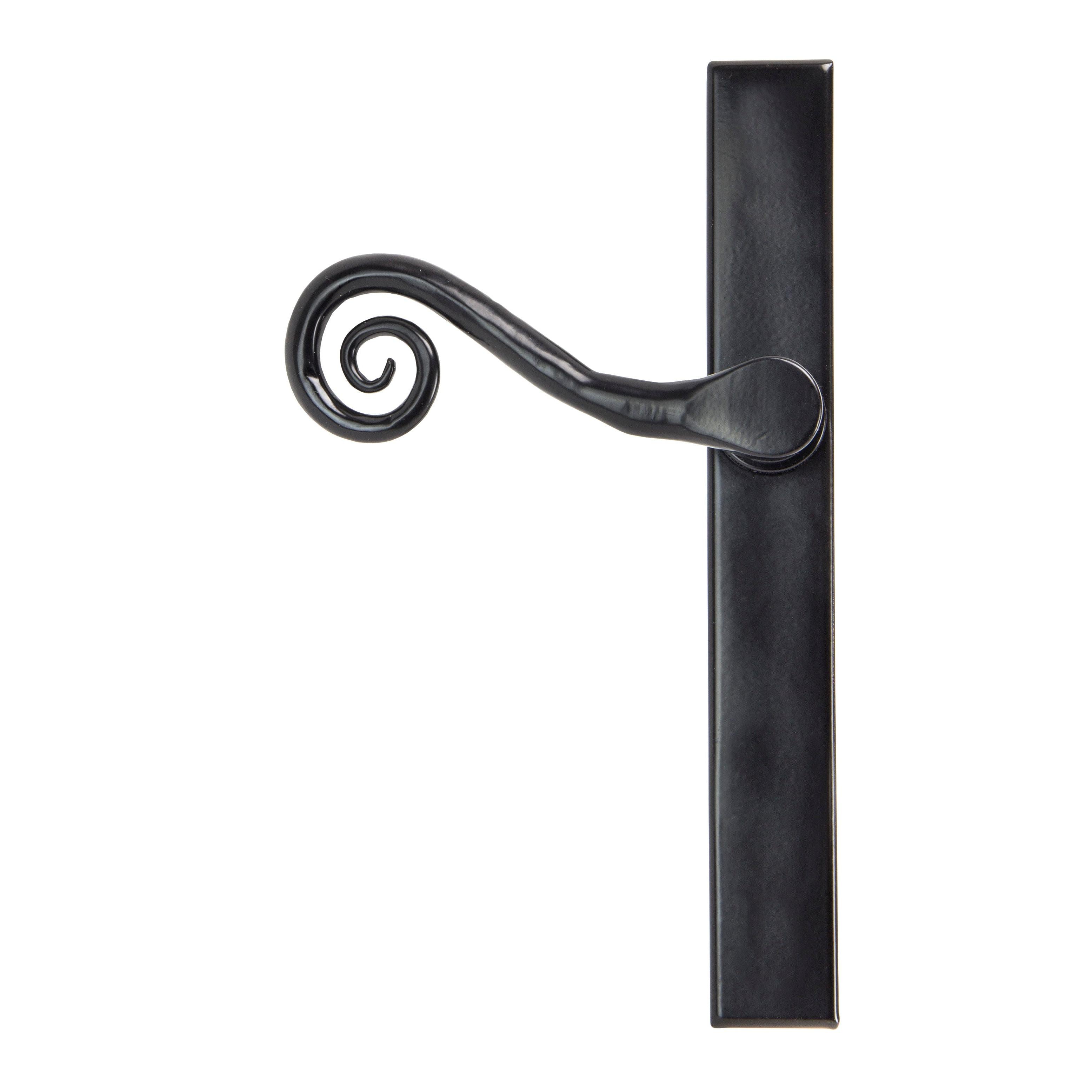 From The Anvil's Black Monkeytail Slimline Lever Espag. Latch Set