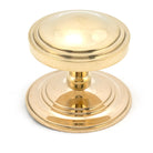 From The Anvil's Polished Brass Art Deco Centre Door Knob