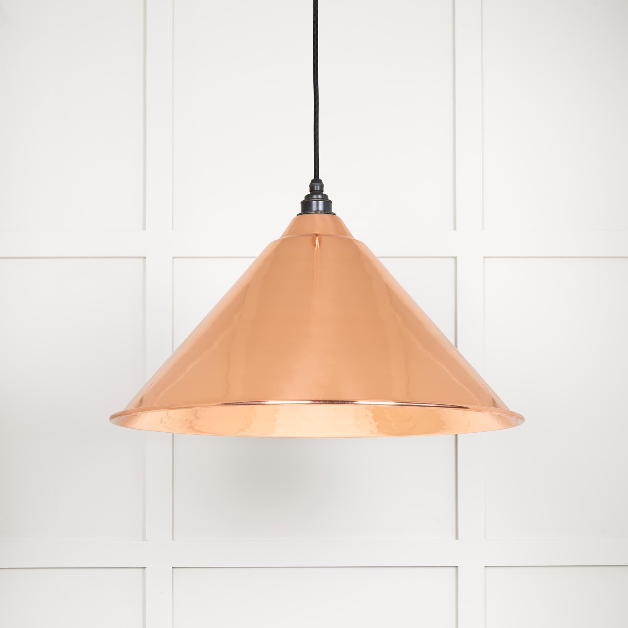 From The Anvil's Hammered Copper Hammered Copper Hockley Pendant