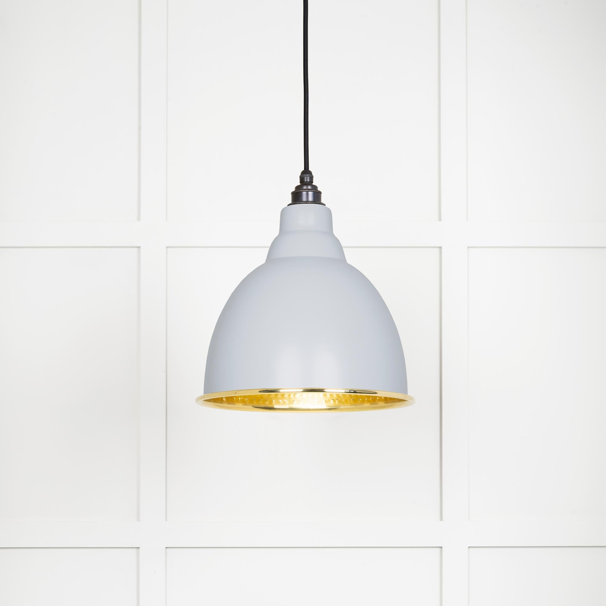 From The Anvil's Hammered Brass Hammered Brass Brindley Pendant