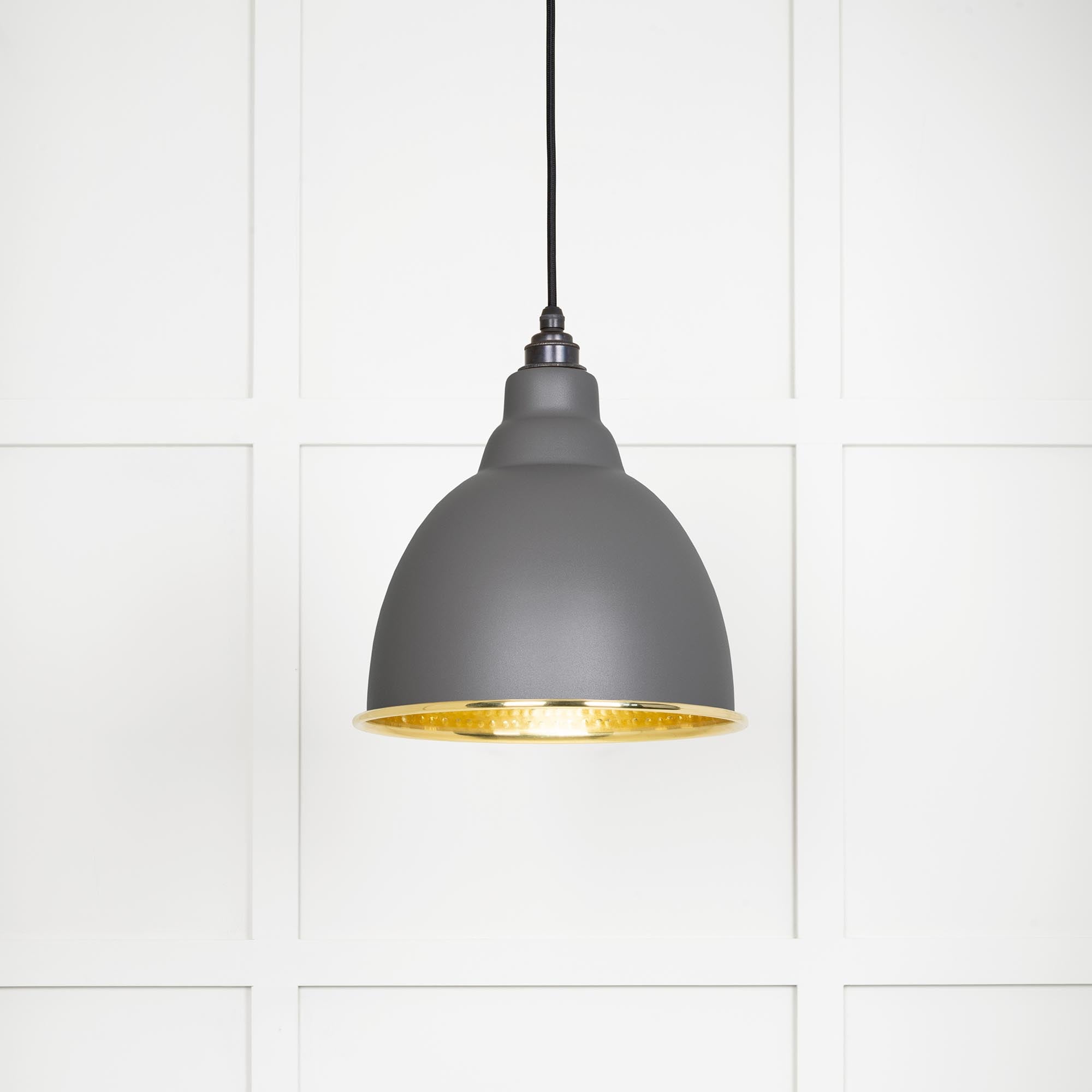 From The Anvil's Hammered Brass Hammered Brass Brindley Pendant