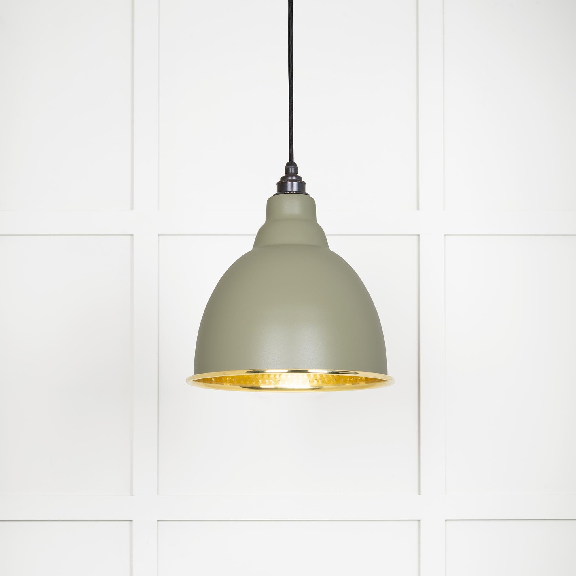 From The Anvil's Hammered Brass Hammered Brass Brindley Pendant