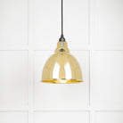 From The Anvil's Hammered Brass Hammered Brass Brindley Pendant