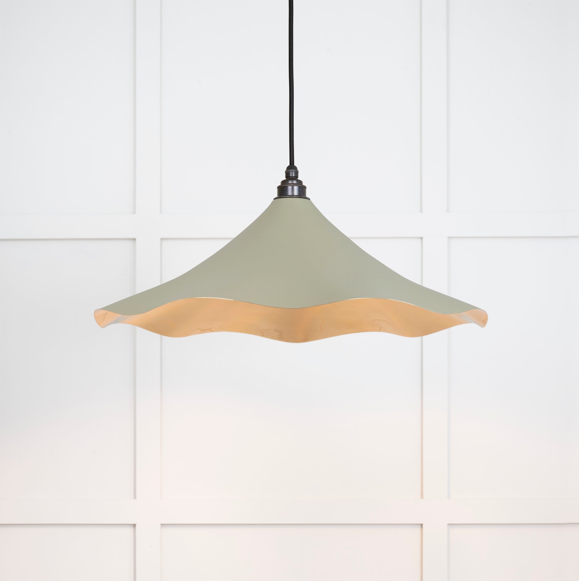 From The Anvil's Smooth Brass Smooth Brass Flora Pendant