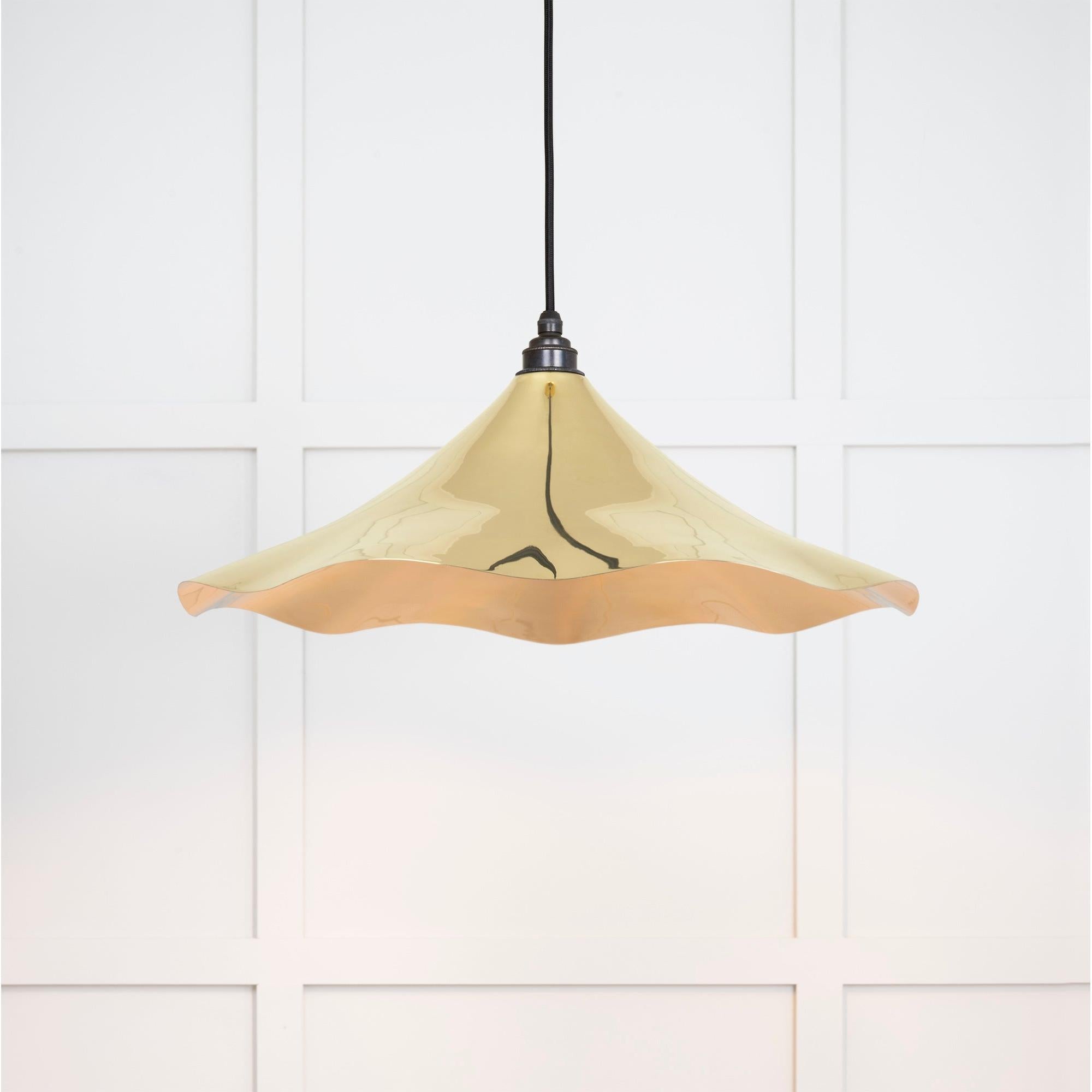 From The Anvil's Smooth Brass Smooth Brass Flora Pendant
