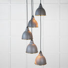 From The Anvil's Hammered Brass Hammered Brass Brindley Cluster Pendant