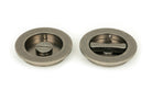From The Anvil's Pewter Patina Plain Round Pull - Privacy Set