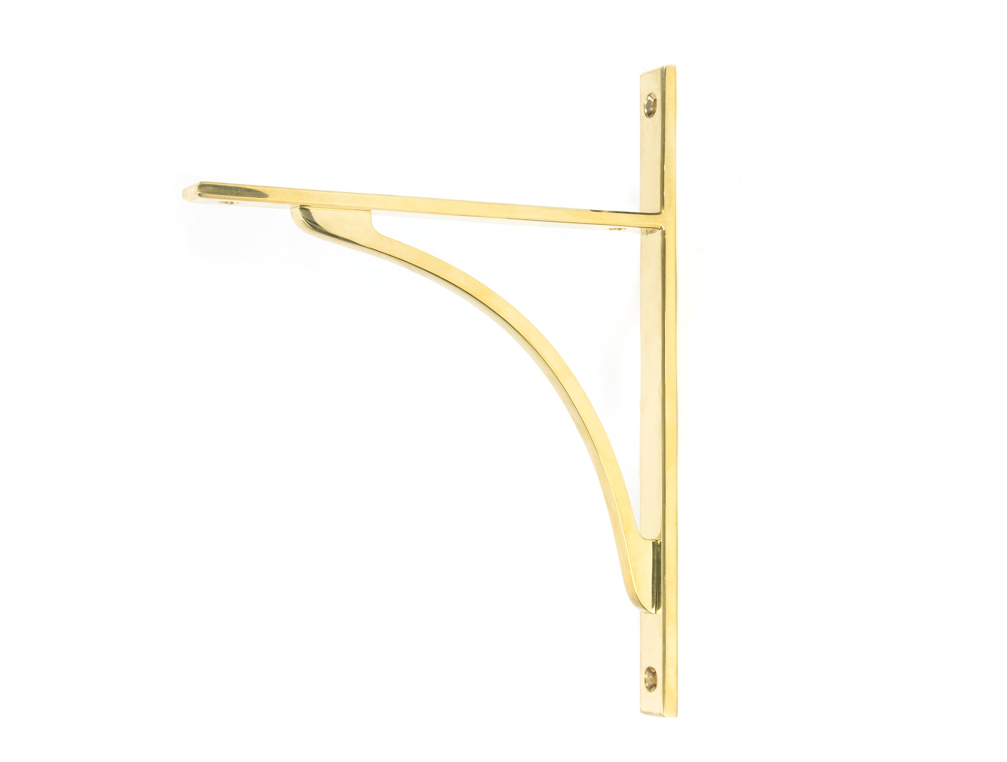From The Anvil's Polished Brass Apperley Shelf Bracket