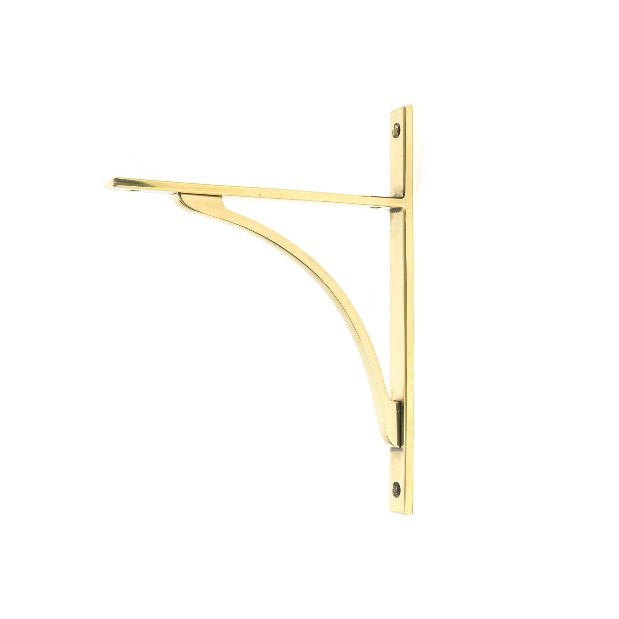 From The Anvil's Aged Brass Apperley Shelf Bracket