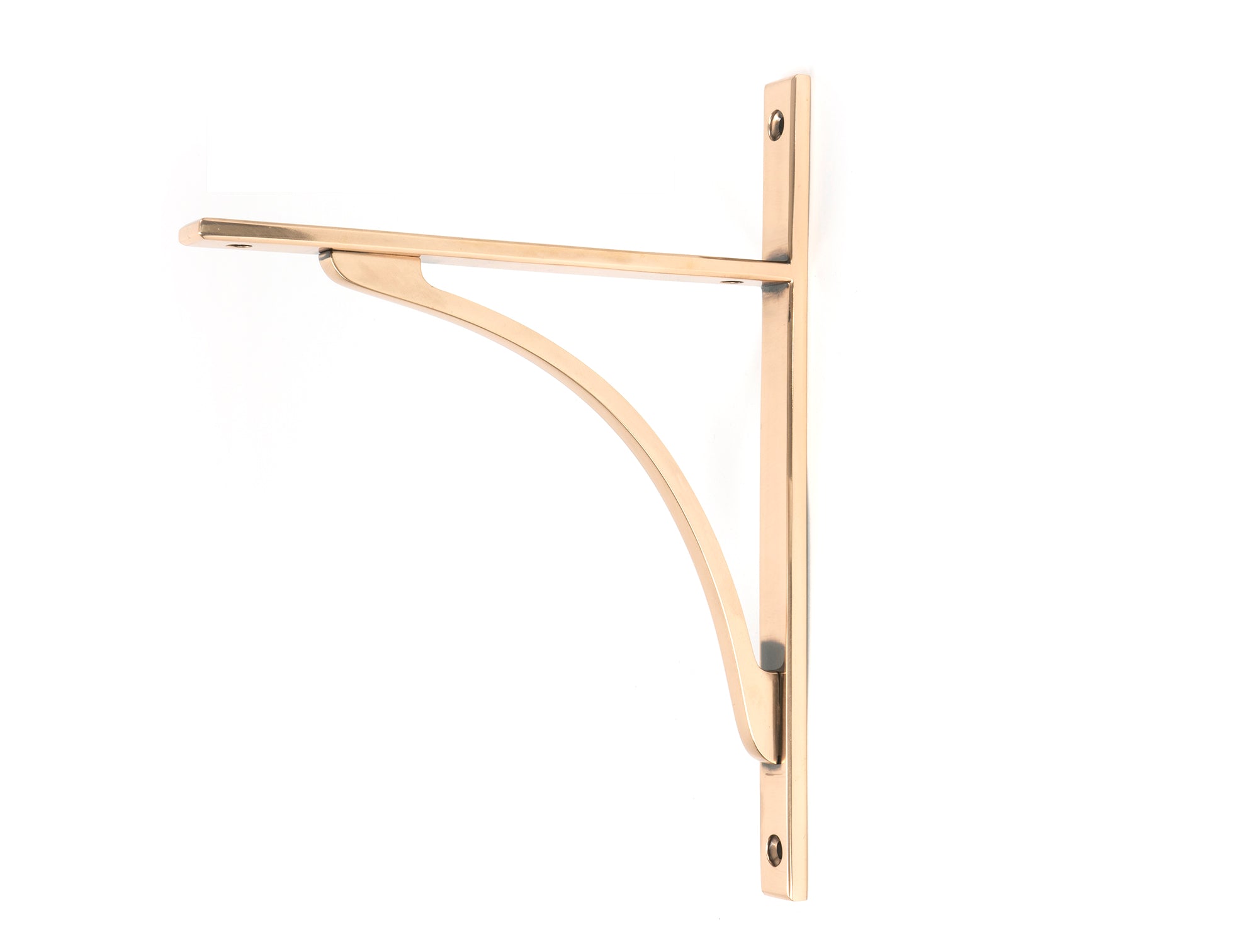 From The Anvil's Polished Bronze Apperley Shelf Bracket