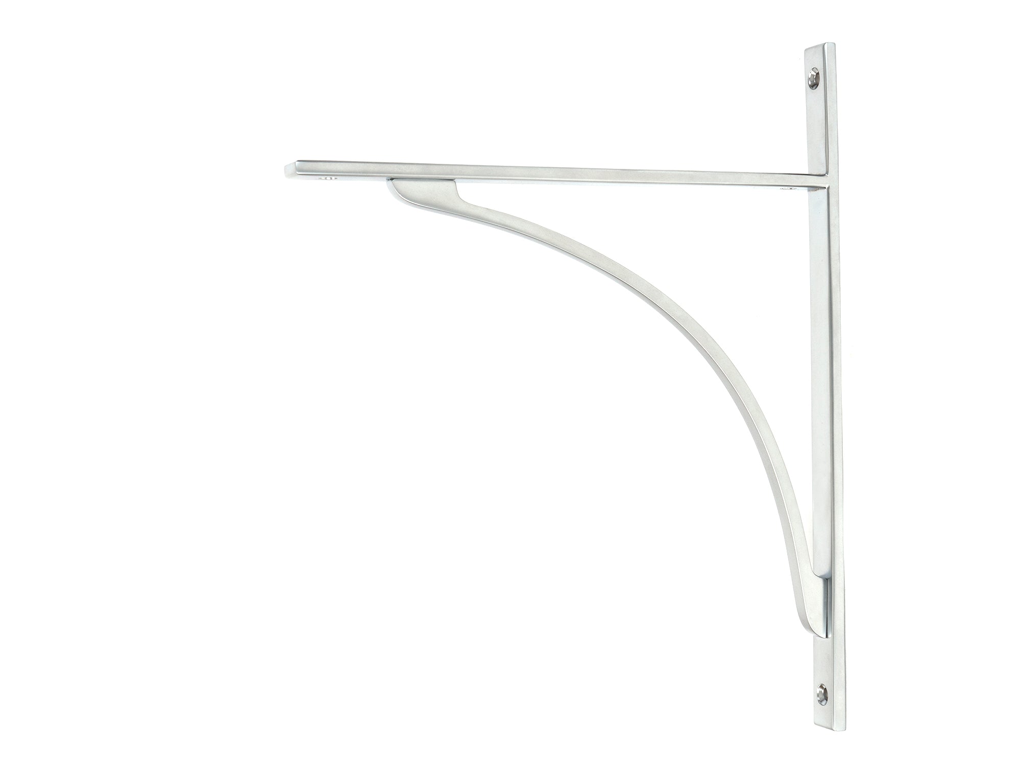 From The Anvil's Satin Chrome Apperley Shelf Bracket