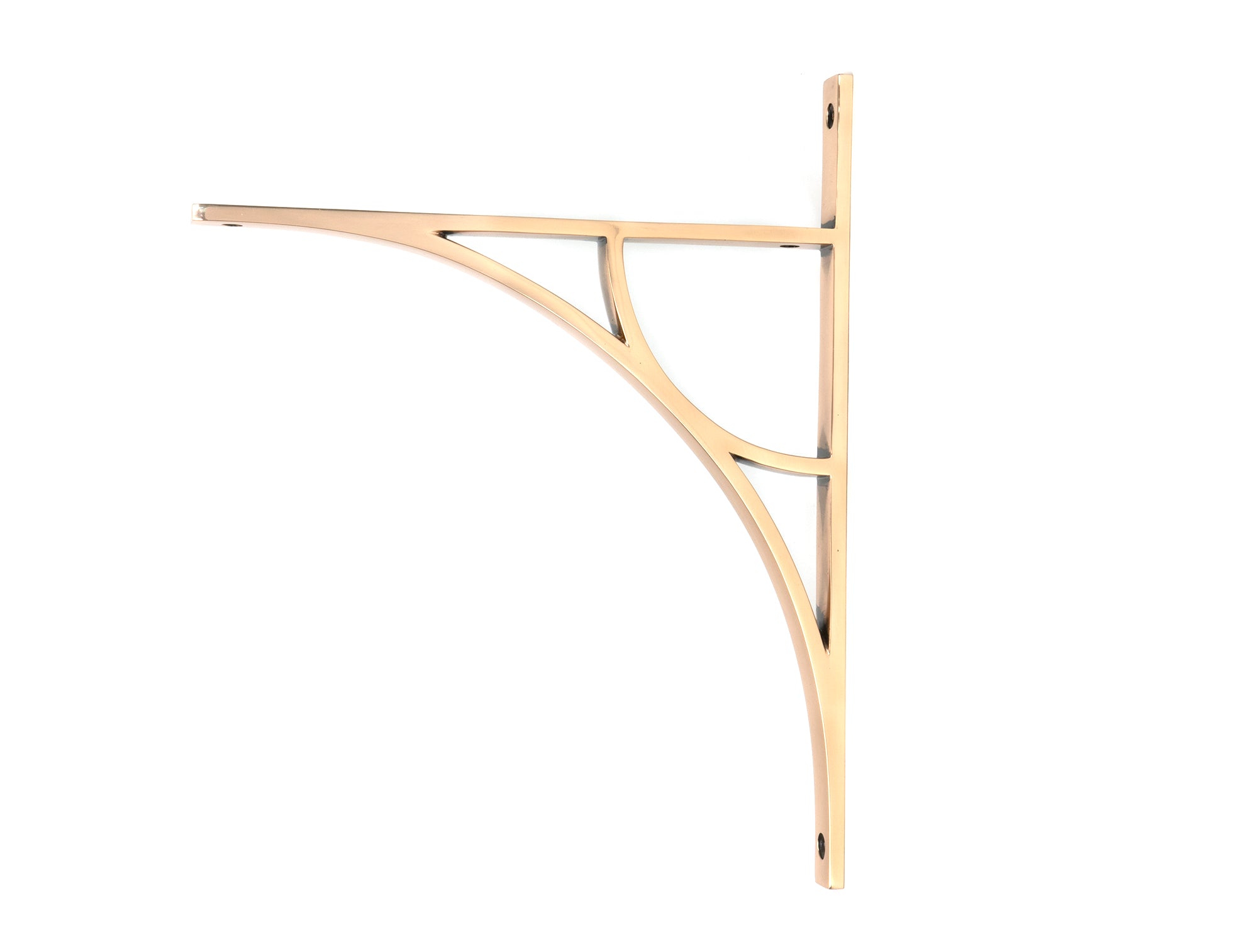 From The Anvil's Polished Bronze Tyne Shelf Bracket