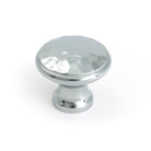From The Anvil's Polished Chrome Hammered Cabinet Knob