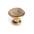 From The Anvil's Polished Bronze Hammered Cabinet Knob