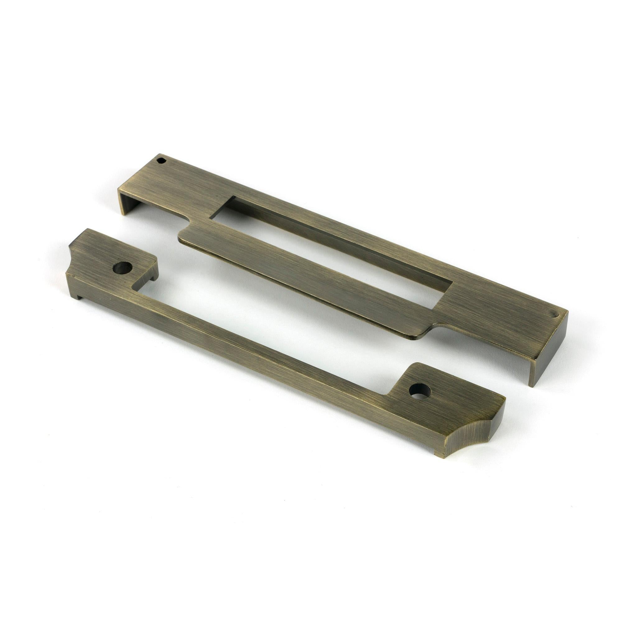 From The Anvil's Aged Brass  ½" Rebate Kit for Euro Sash Lock