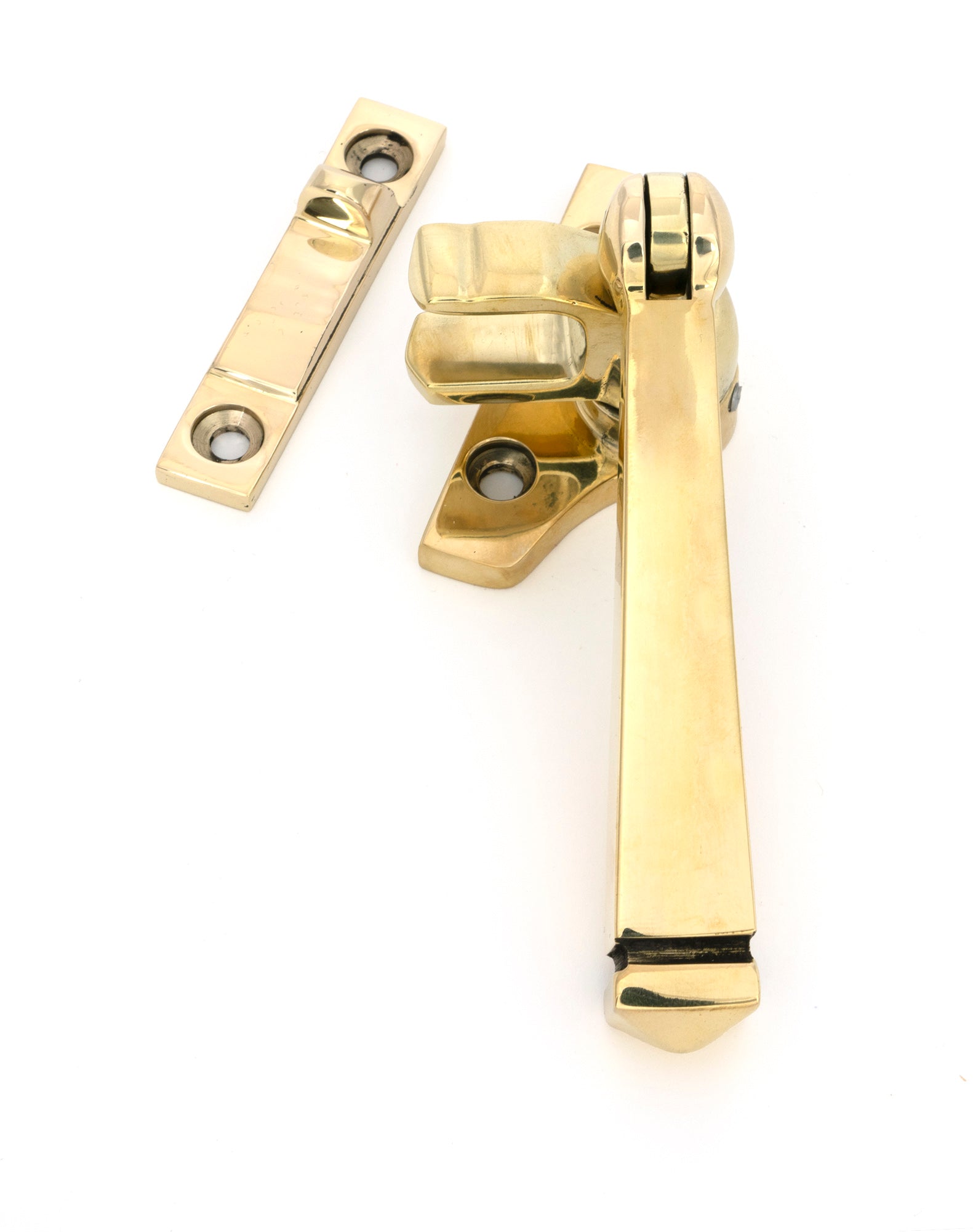 From The Anvil's Polished Brass Night-Vent Locking Avon Fastener (Steel Window)