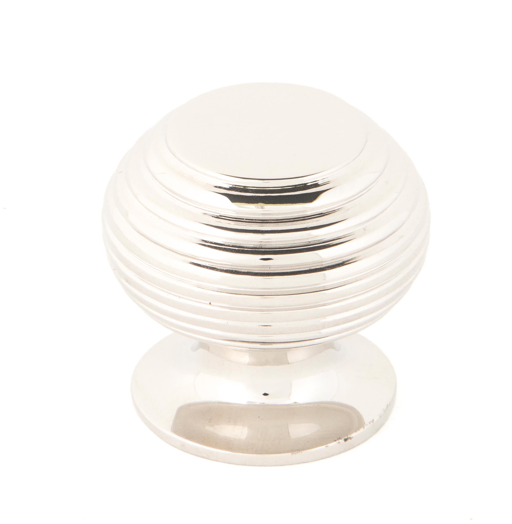 From The Anvil's Polished Nickel Beehive Cabinet Knob