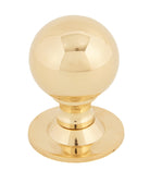 From The Anvil's Polished Brass Ball Cabinet Knob