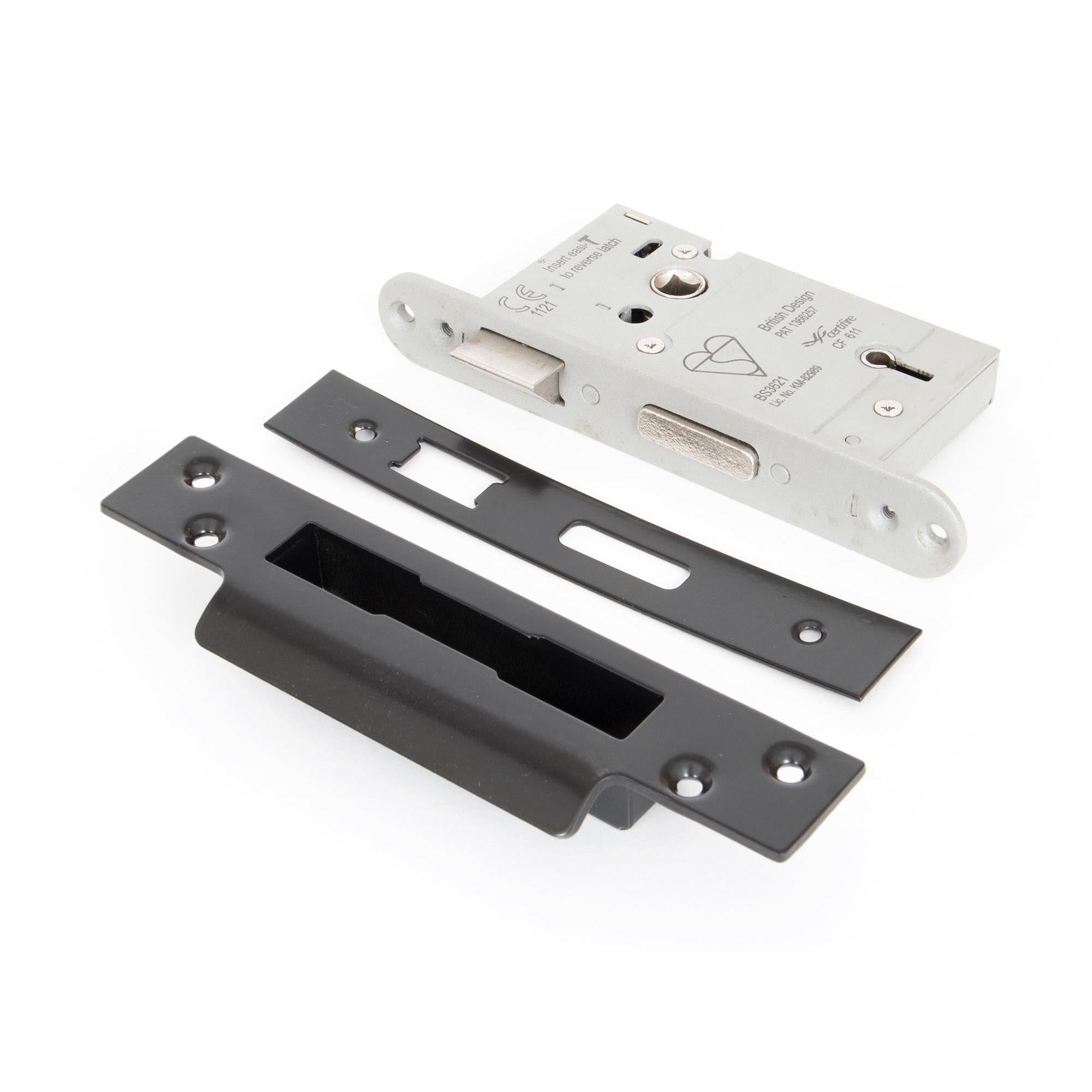From The Anvil's Black 5 Lever Heavy Duty BS Sash Lock KA