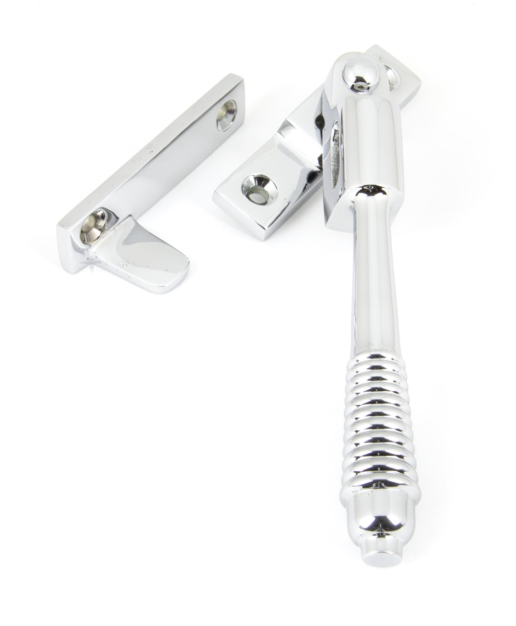 From The Anvil's Polished Chrome Night-Vent Locking Reeded Fastener