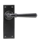 From The Anvil's Aged Bronze Newbury Lever Latch Set