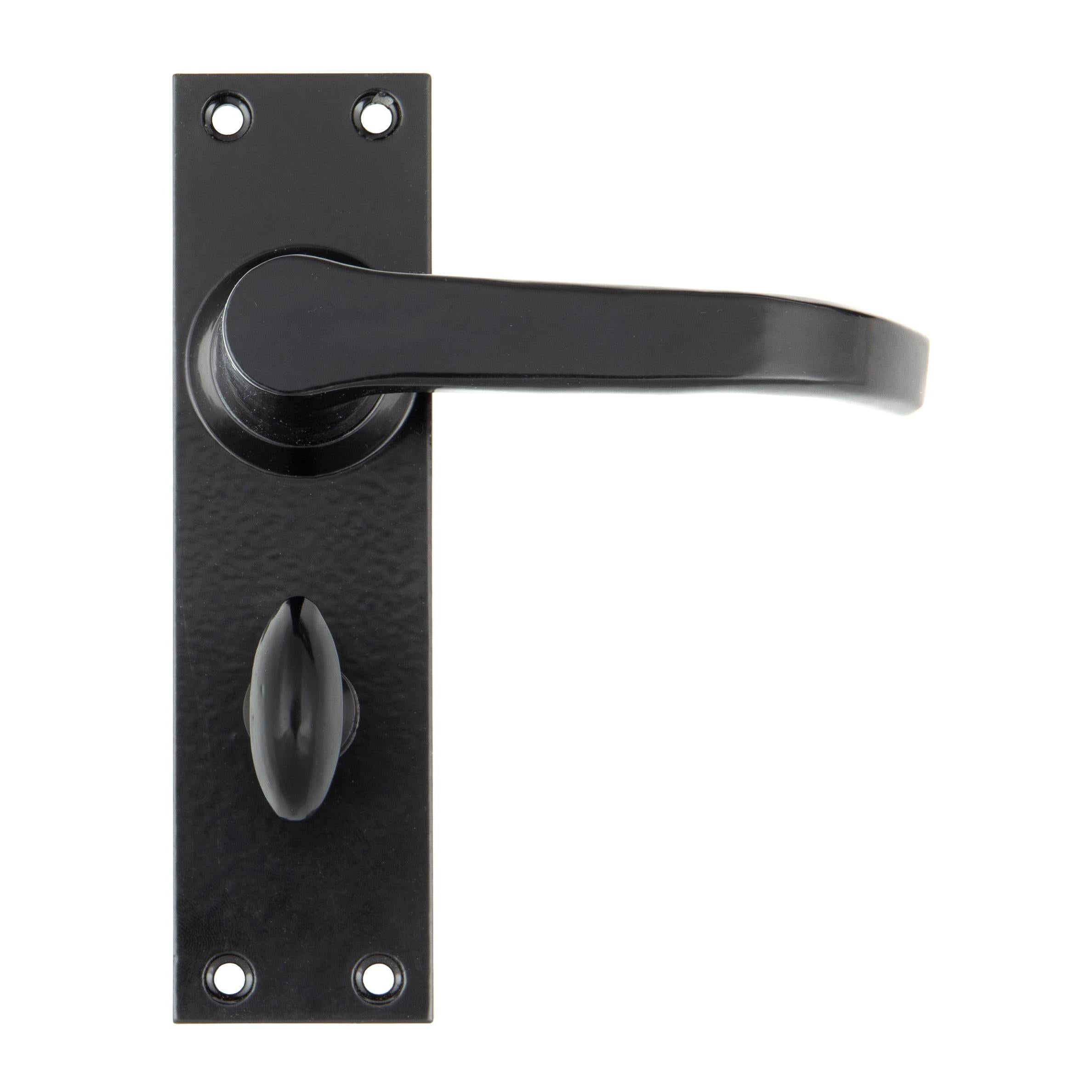 From The Anvil's Black Deluxe Lever Bathroom Set