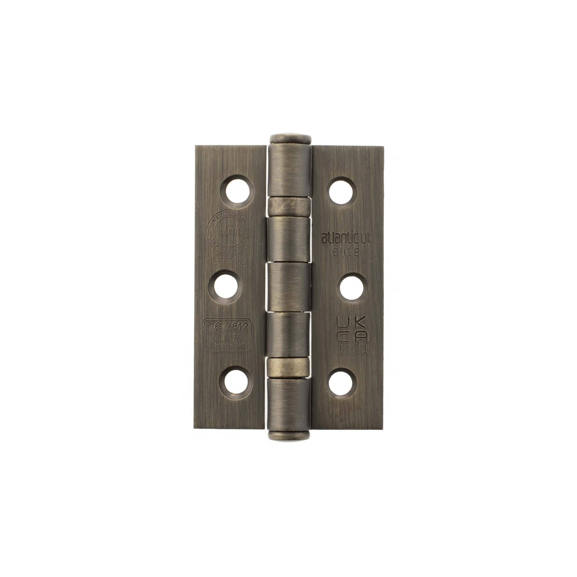 Atlantic CE Fire Rated Grade 7 Ball Bearing Hinges 3" x 2" x 2mm - Urban Bronze