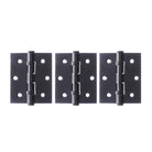 Atlantic Ball Bearing Hinges 3" x 2.5" x 2.5mm set of 3 - Matt Black