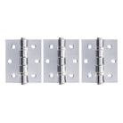 Atlantic Ball Bearing Hinges 3" x 2.5" x 2.5mm set of 3 - Polished Chrome