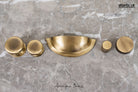 Old English Lincoln Solid Brass Victorian Knob 32mm on Concealed Fix