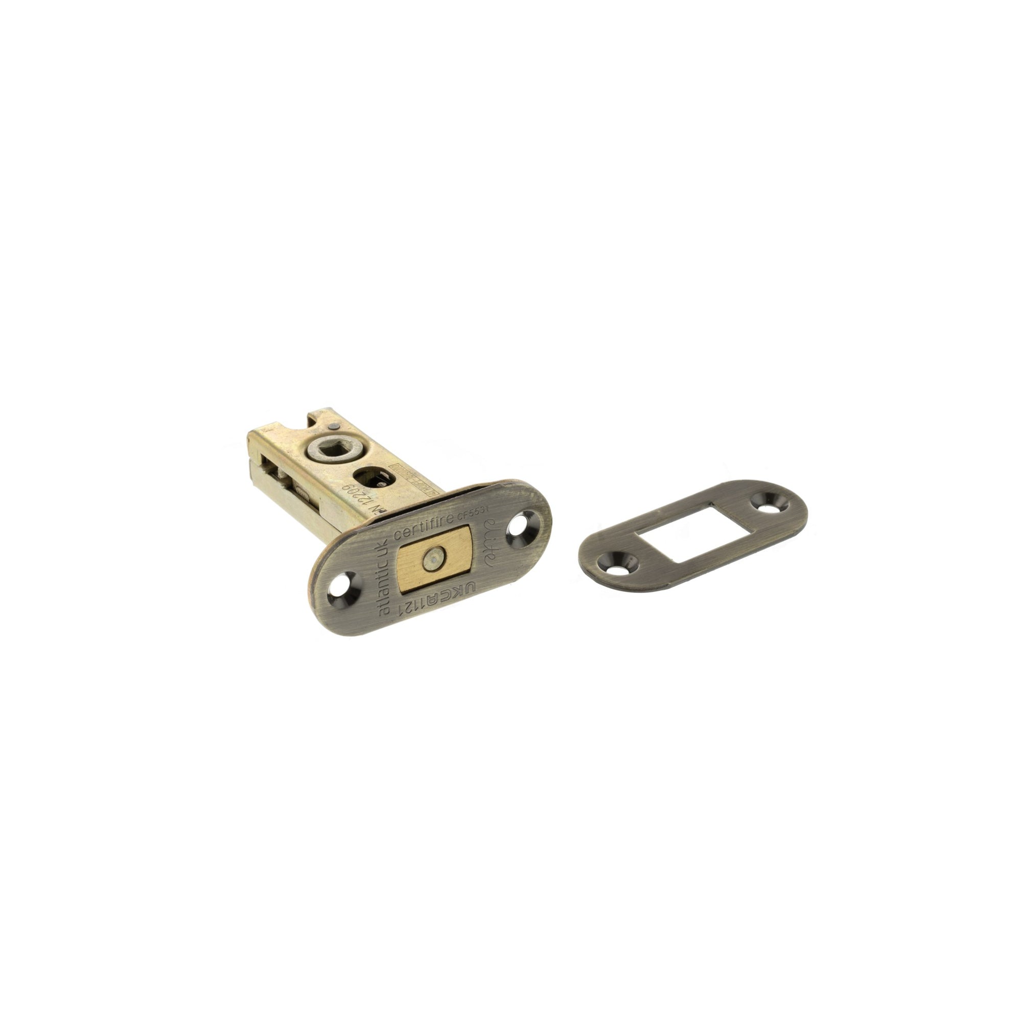 Atlantic Radius Fire-Rated CE Marked Bolt Through Tubular Deadbolt 2.5" - Antique Brass