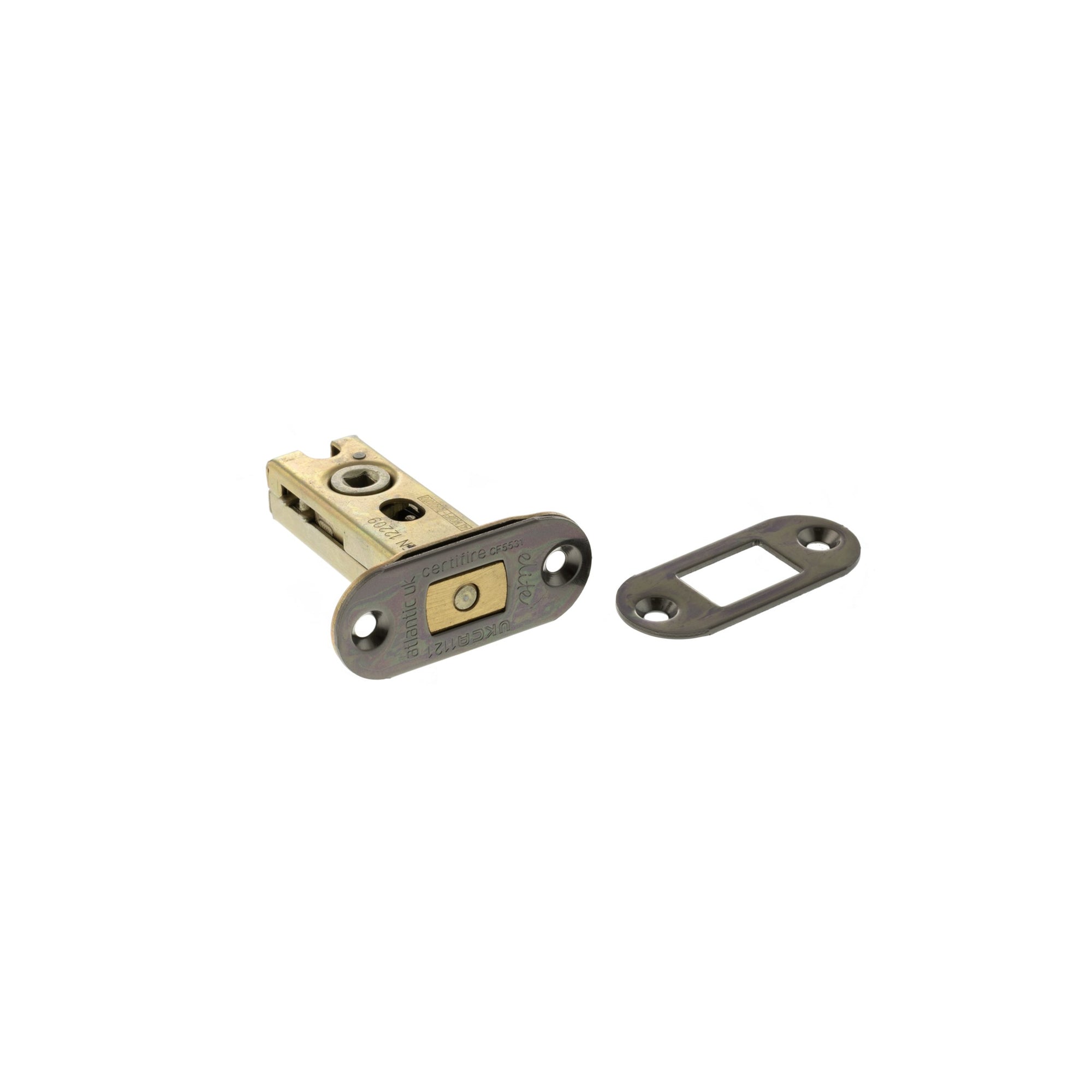 Atlantic Radius Fire-Rated CE Marked Bolt Through Tubular Deadbolt 2.5" - Black Nickel