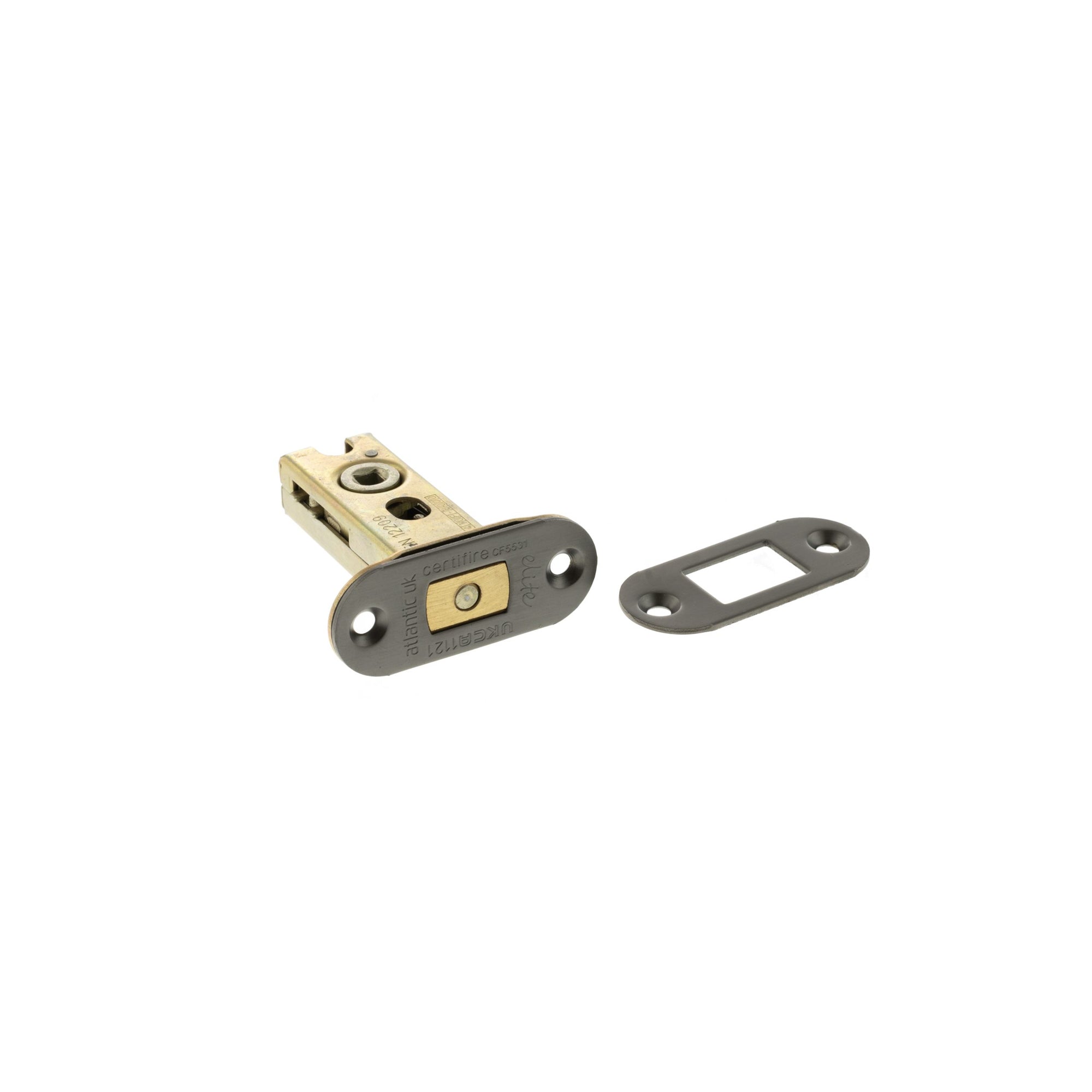 Atlantic Radius Fire-Rated CE Marked Bolt Through Tubular Deadbolt 2.5" - Matt Gun Metal