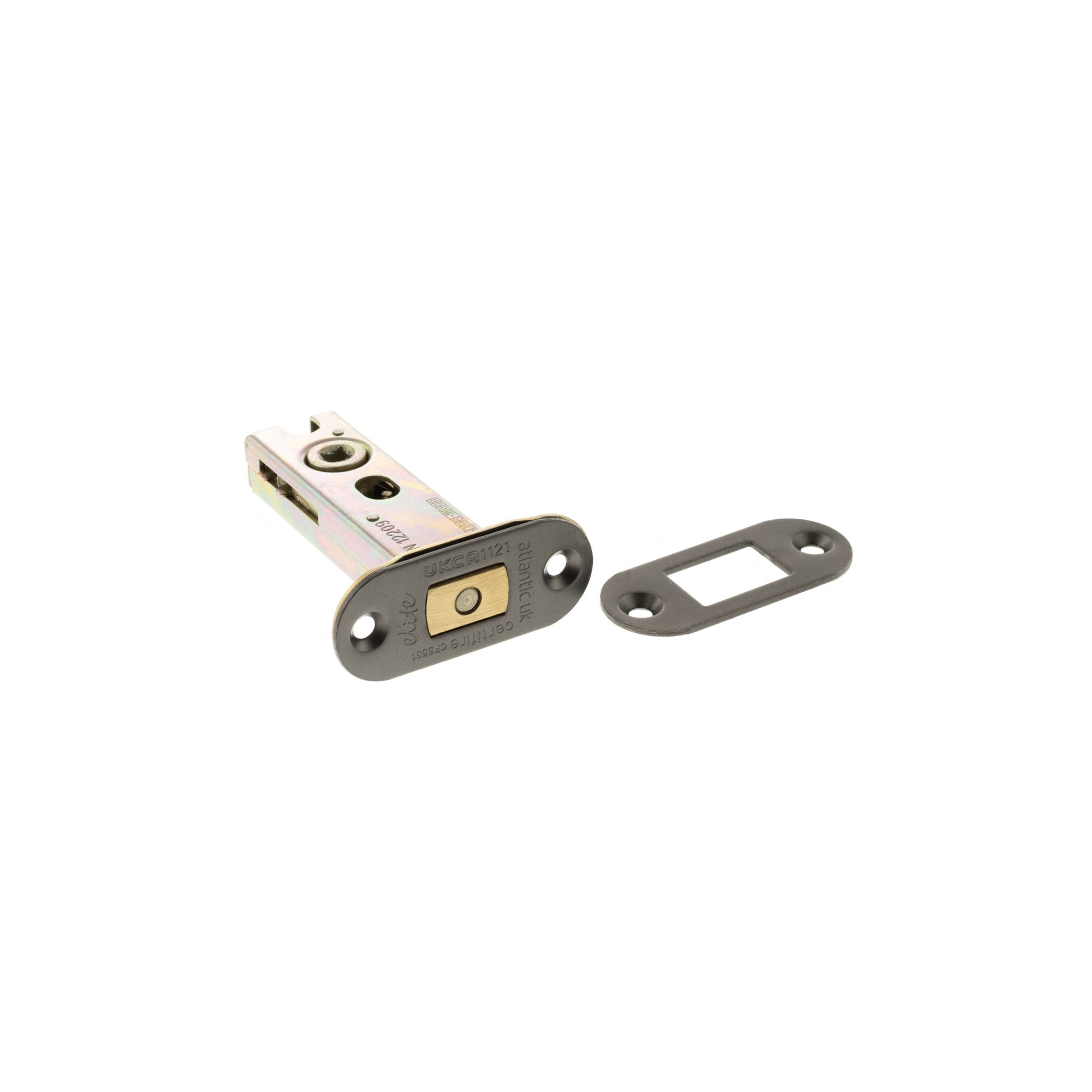 Atlantic Radius Fire-Rated CE Marked Bolt Through Tubular Deadbolt 3" - Distressed Silver