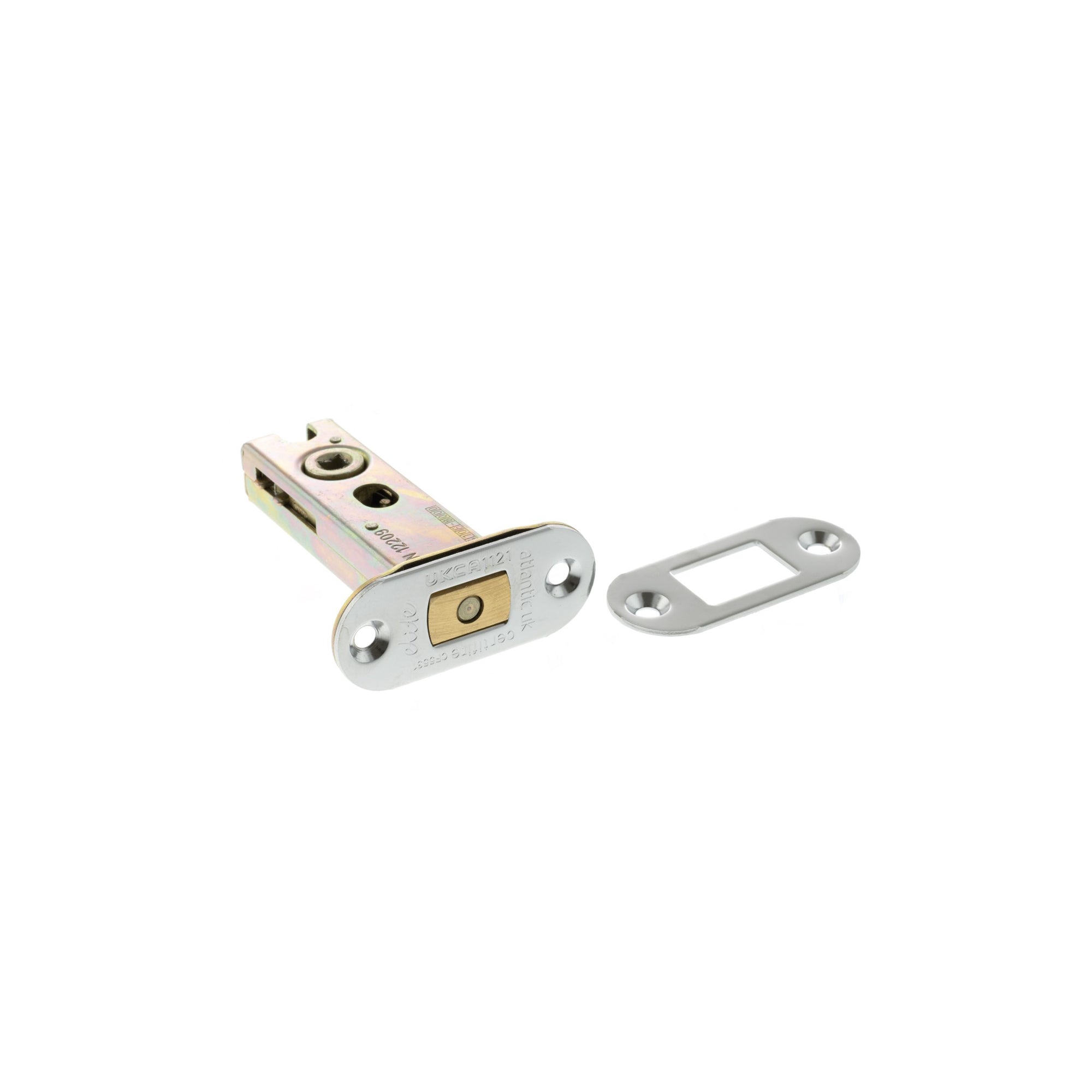Atlantic Radius Fire-Rated CE Marked Bolt Through Tubular Deadbolt 3" - Polished Chrome