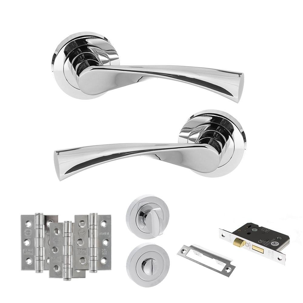 Colorado Door Handle Pack in Polished Chrome