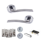 Eco Swell Door Handle Pack in Polished Chrome