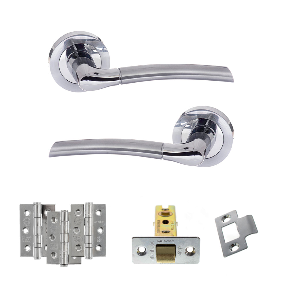 Eco Swell Door Handle Pack in Polished Chrome