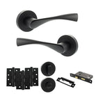 Eco Aqua Door Handle Pack in Matt Black
