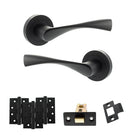 Eco Aqua Door Handle Pack in Matt Black