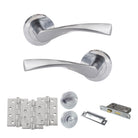 Eco Aqua Door Handle Pack in Satin Chrome